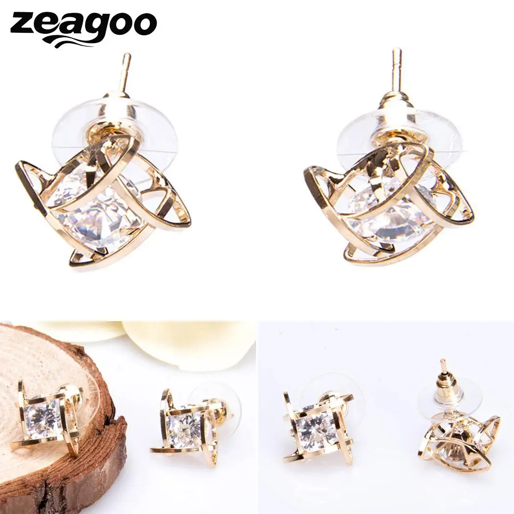 Earrings Pattern Elegant Back Geometric Push Women | Украшения и аксессуары