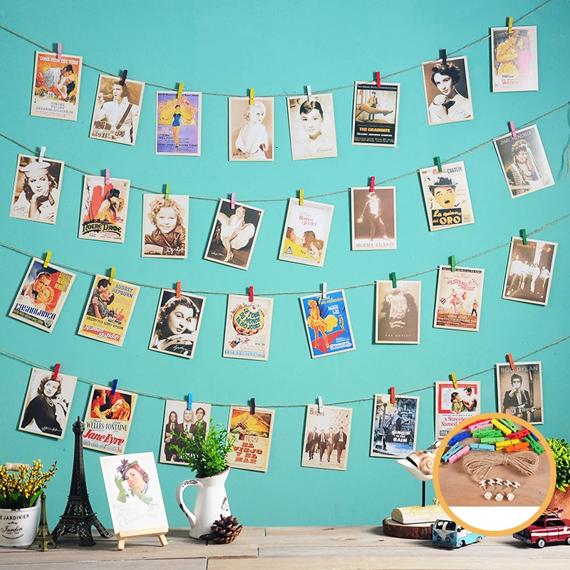 Creative Personality Photo Wall Decorations Seamless Nail Hanging DIY Postcard Figurines Living Room Ornaments Gift | Дом и сад