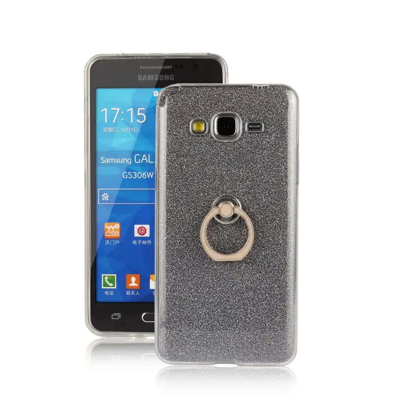 Luxury Ring Holder Case for Samsung Galaxy Grand Neo Plus Core Prime 2 Back Cover Glitter Rubber Capa Hoesjes Etui Capinha Coque |