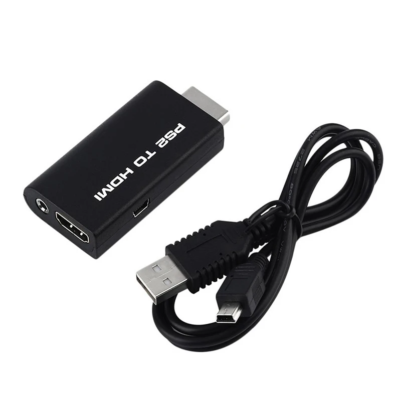 Адаптер AMKLE Mini PS2 HDMI совместимый адаптер видеоконвертер с аудиовыходом мощности