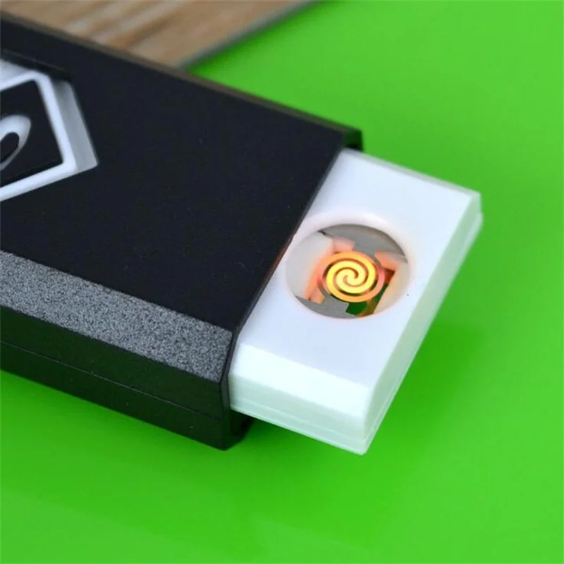 Горячая USB зарядка портативная ветрозащитная Вольфрамовая турбина Зажигалка без