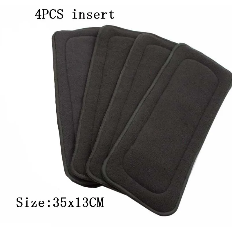 4pcs insert 4 шт./партия, водонепроницаемые детские трусики для приучения к горшку, трусики для туалета, нижнее белье, трусы для путешествий - Цвет: 4pcs insert