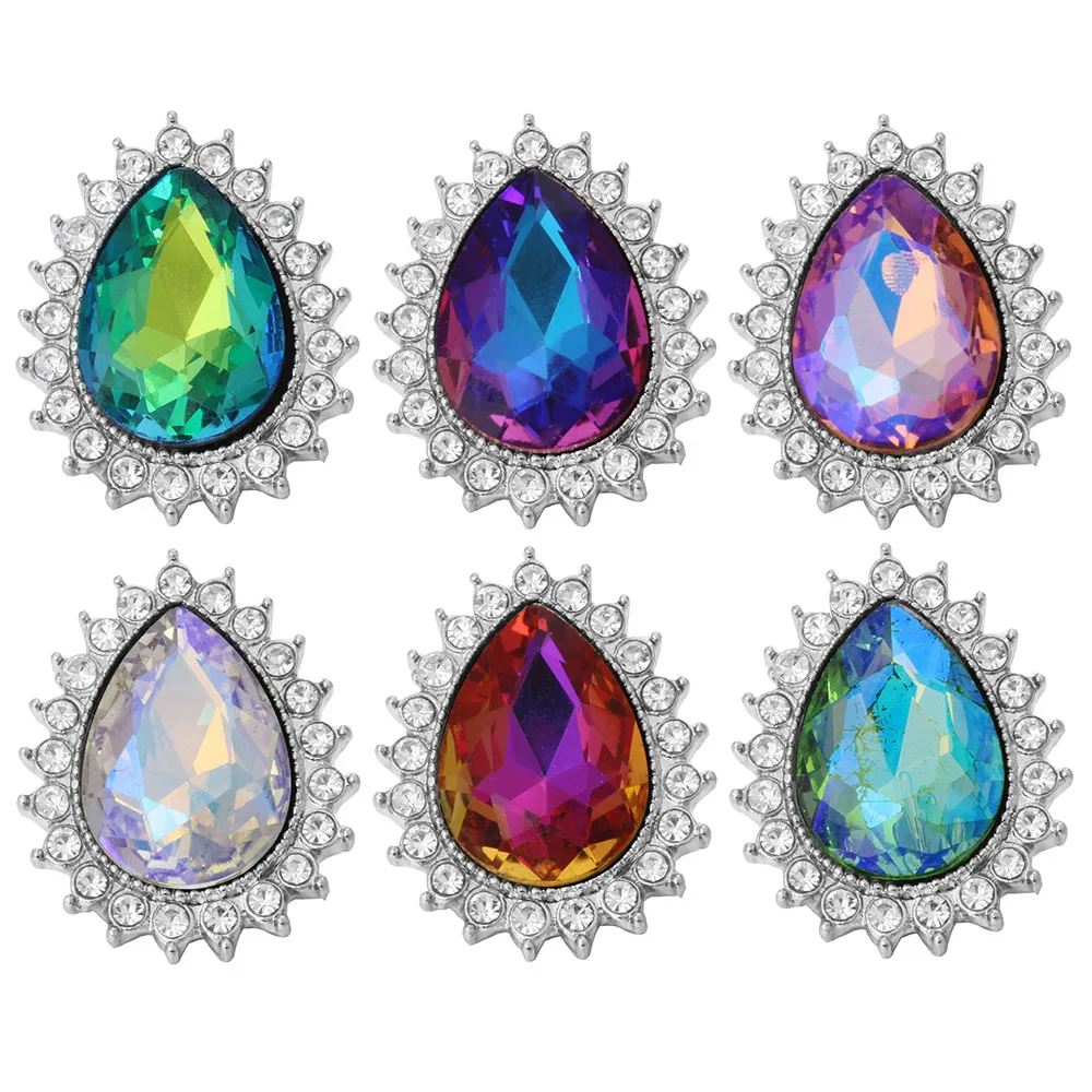 

5pcs/lot High Quality 18mm Snap Button Jewelry Big Colorful Flower Snap Buttons Fit Snap Bracelet for Women Snaps Jewelry