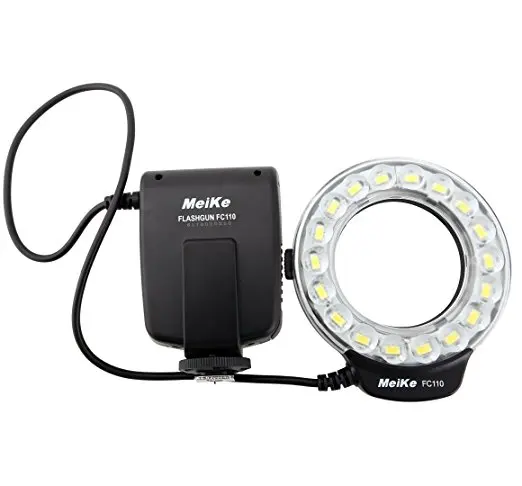 Светодиодная Кольцевая вспышка Meike FC 110 FC110 для Nikon D7500 D7200 D5600 D5500 D5300 D5200 D3400 D3300 D810 D800