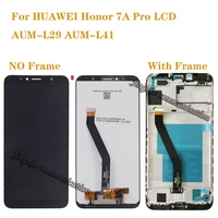 5 7 new lcd for huawei honor 7a pro aum l29 aum l41 lcd display touch screen digitizer components with frame repair parts