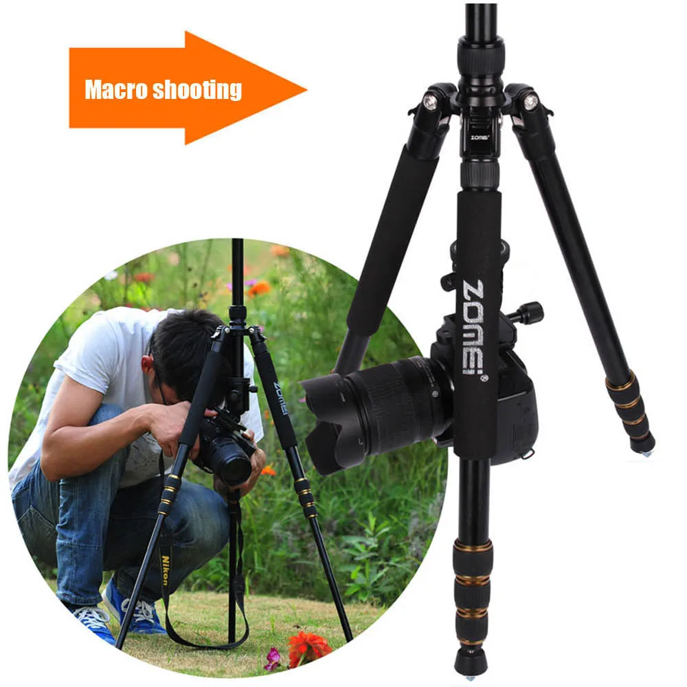 Zomei Z668 Камера штатив 64 дюймов Профессиональный компактный DSLR смартфон с