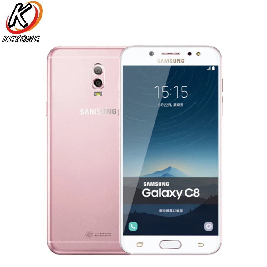 Samsung GALAXY C8 C7100 LTE мобильный телефон экран 5 дюйма 3 Гб ОЗУ 32 ПЗУ двойная задняя