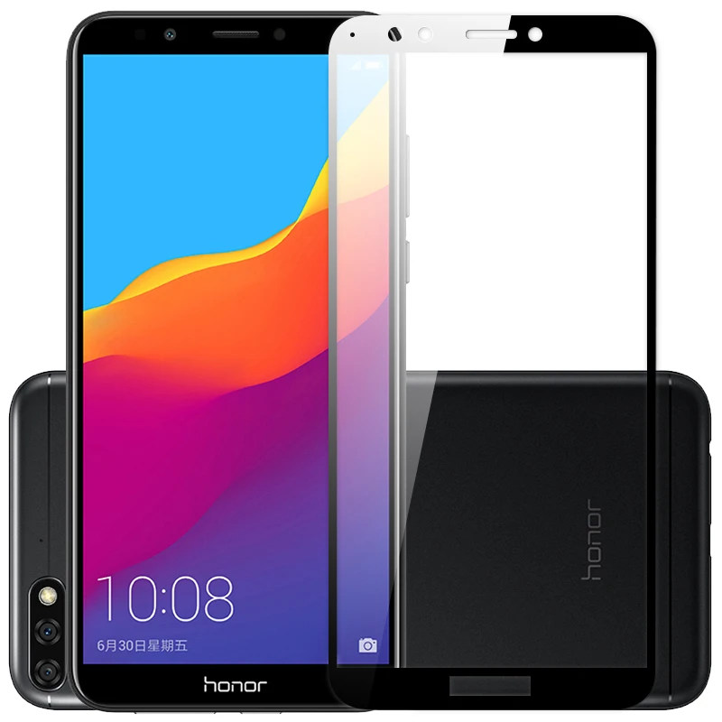 MAKAVO для huawei Honor 7C закаленное Стекло 2.5D полное покрытие Экран протектор Броня