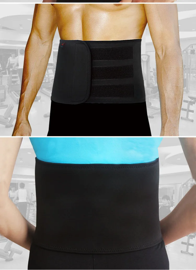 Регулируемый пояс для похудания женщин и мужчин спортивный из неопрена с защитой