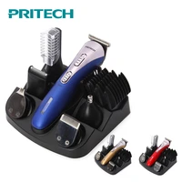 pritech 6 in 1 electric hair trimmer clipper for men professional hair clipper rechargeable beard trimmer razor shaving machine