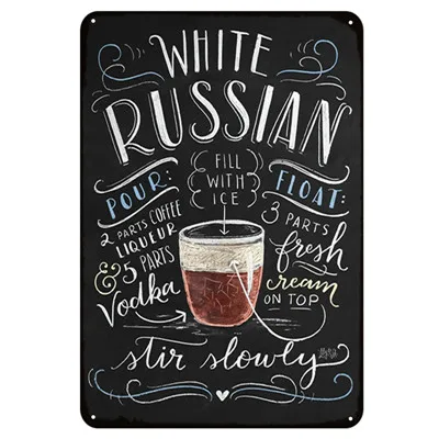 [InFour+] Новые китайские Коктейльные металлические вывески для бара, домашний декор, винтажные жестяные вывески для паба, домашние декоративные тарелки, металлические вывески для стен