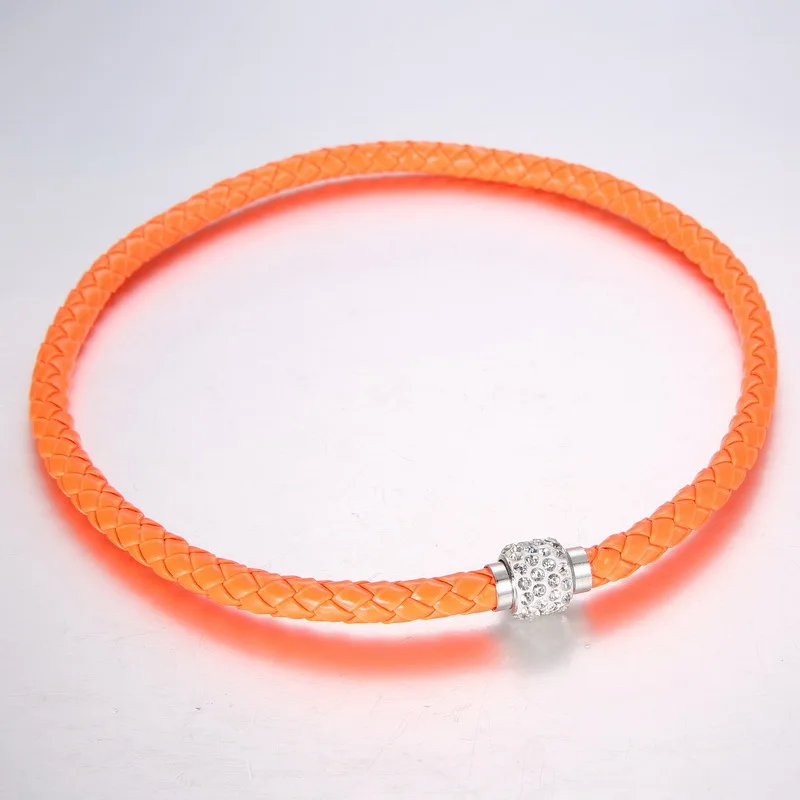 Кожаное колье чокер с искусственными кристаллами|choker fashion necklaces|choker necklacefashion necklace