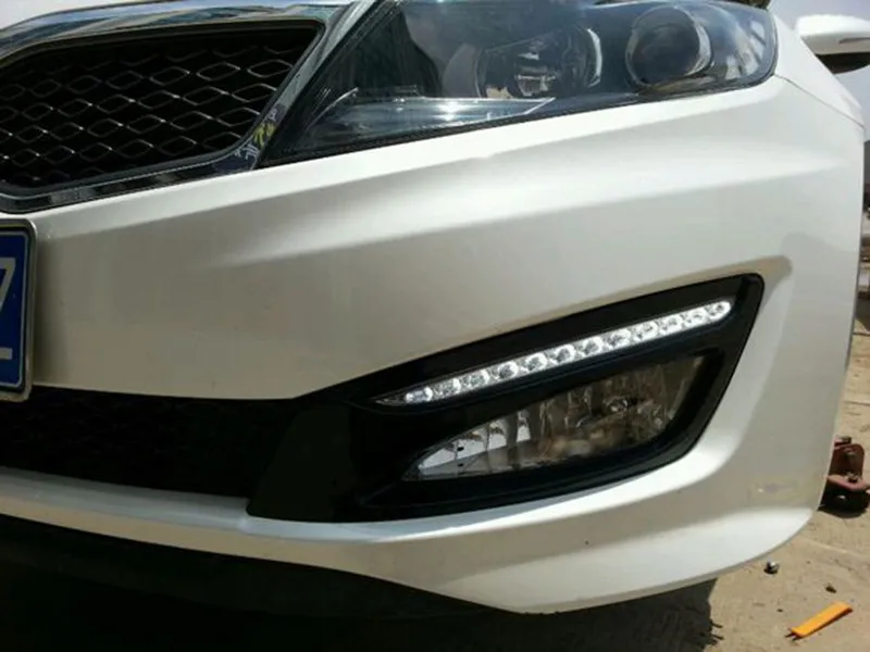 Автомобильный мигающий 1 пара DRL Для KIA Optima K5 2011 2012 2013 дневные ходовые огни Противотуманные фары крышка автомобиля Стайлинг