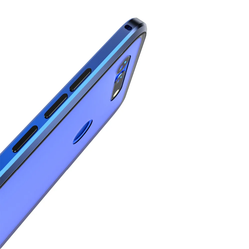 360 полная защита Магнитный флип-чехол для huawei Honor View 20 прозрачный экран закаленное стекло+ Металлическая Рамка стеклянная задняя крышка