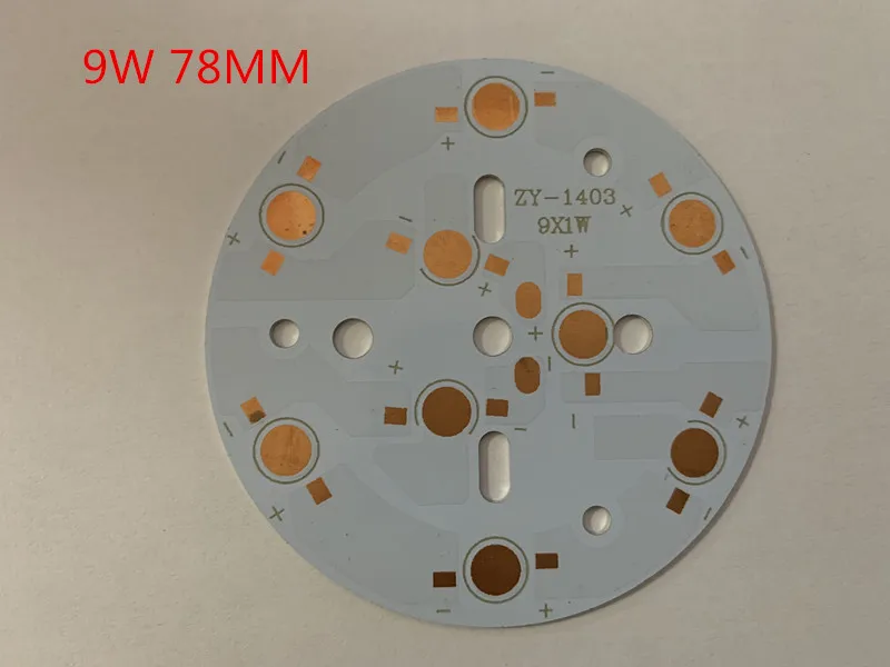 10 шт. 50 шт./партия светодиодный чип pcb Бусины 1 Вт 3 Вт 5 Вт 7 Вт 9 Вт 12 Вт 15 Вт 18 Вт 100 мм высокомощный светодиодный теплоотвод алюминий 20 мм Базовая пластина светильник