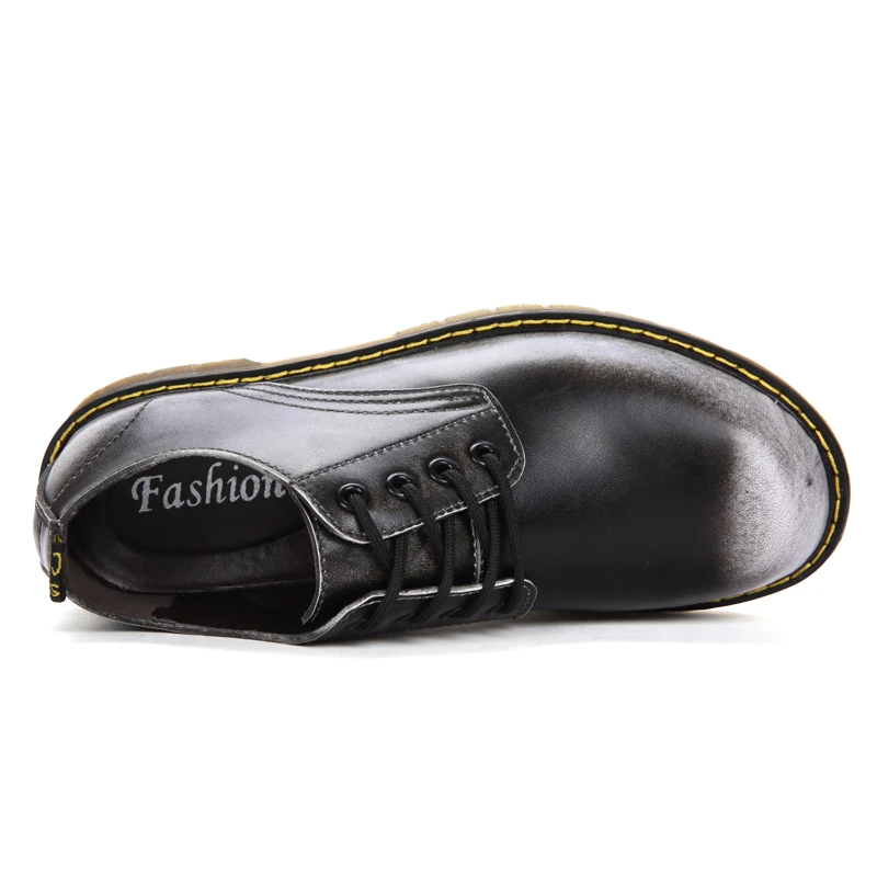 Брендовые Модные низкие ботинки Martin Мужские осенне-зимние кожаные повседневные