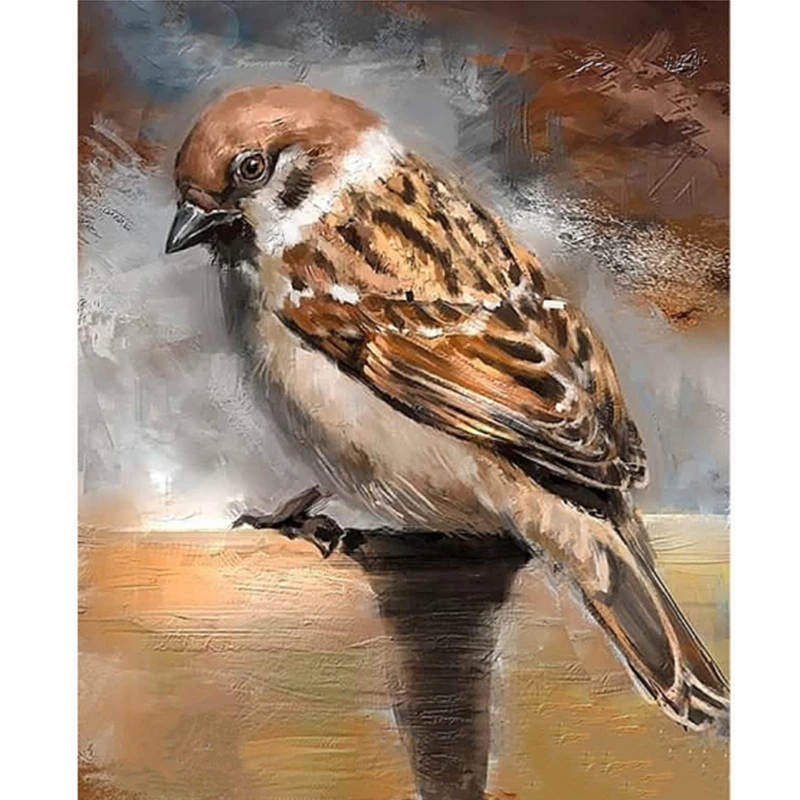 Полная круглая дрель 5D алмазная картина Sparrow Bird вышивка крестиком украшение для