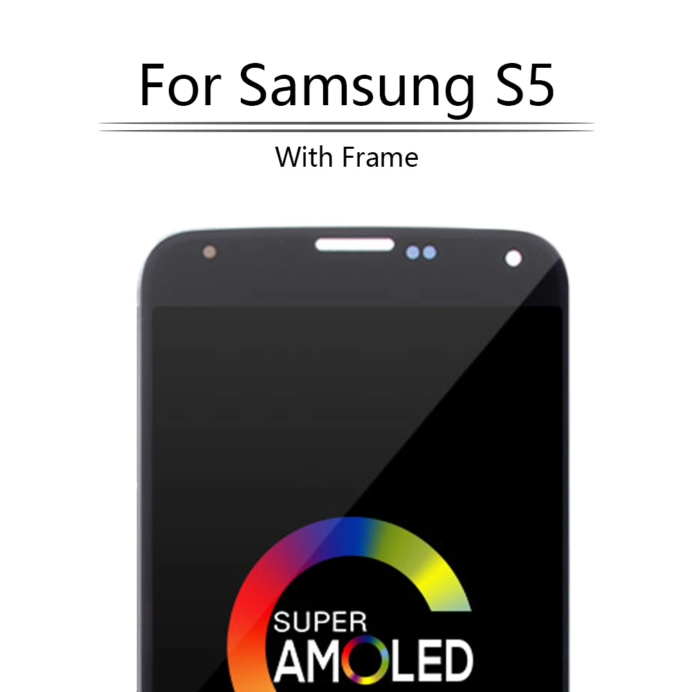 Протестированный 5," ЖК-дисплей для SAMSUNG Galaxy S5 OTMIL, сенсорный ЖК-экран, дигитайзер, замена G900F для SAMSUNG S5, дисплей