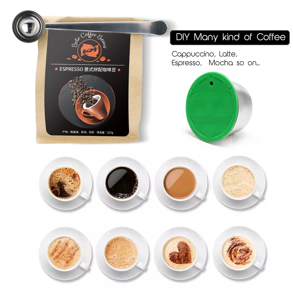 Нержавеющая сталь металл Dolci густо капсулы Crema Capsulas De кафе recargables Dolce Gusto
