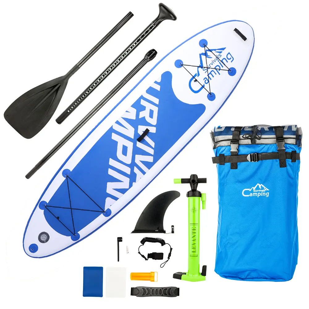 KS SP1009 10 'взрослый надувной SUP борд белый и синий контроль серфинга нескользящая