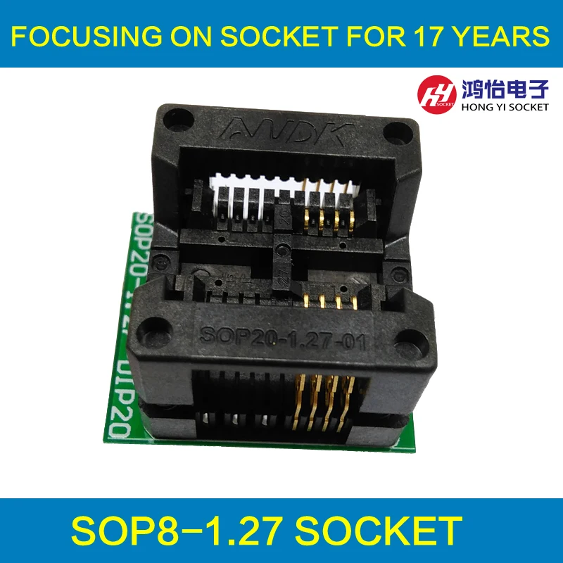 SOP8 SOIC8 SO8 Для DIP8 широкий корпус программирующая розетка шаг 1 27 мм IC ширина корпуса