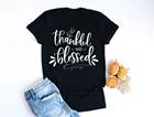 Спасибо и фотография на День Благодарения смешной слоган сердце графика Женская модная рубашка со слоганом tumblr Эстетическая футболка художественный Топ