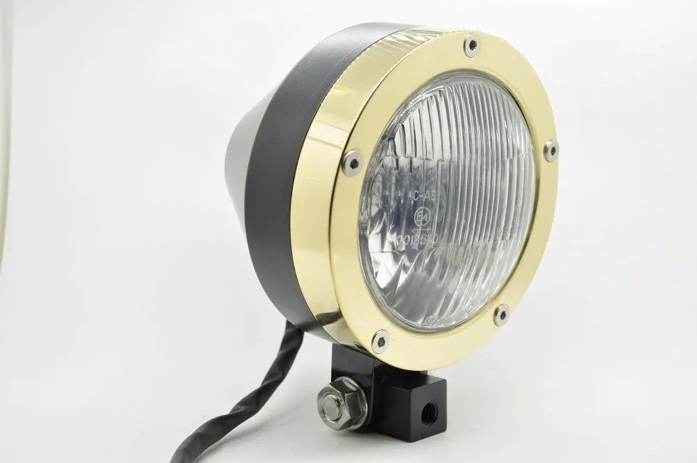 Черный Винтаж под старину Стиль измельчитель мотоцикла Bobber фара улица крыса Род