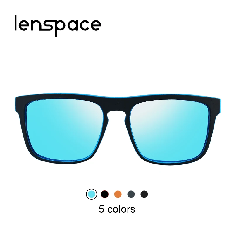 Lenspace Модные мужские солнцезащитные очки Поляризованные классические фирменные