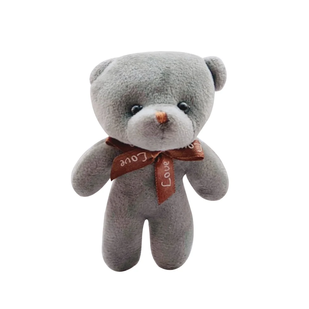 Gray Мини 6 цветов Kawaii плюшевый мишка плюшевые детские игрушки кукла для свадебной вечеринки DIY цветок букет украшение кукла для детей - Цвет: Gray