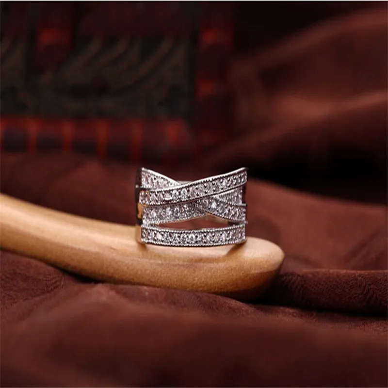 Стильные Классические кольца для Для женщин инкрустированные циркон