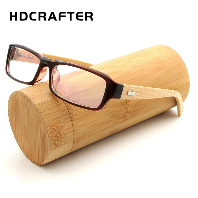 Квадратные винтажные Ретро Оправа очков Бамбуковые мужские очки женские