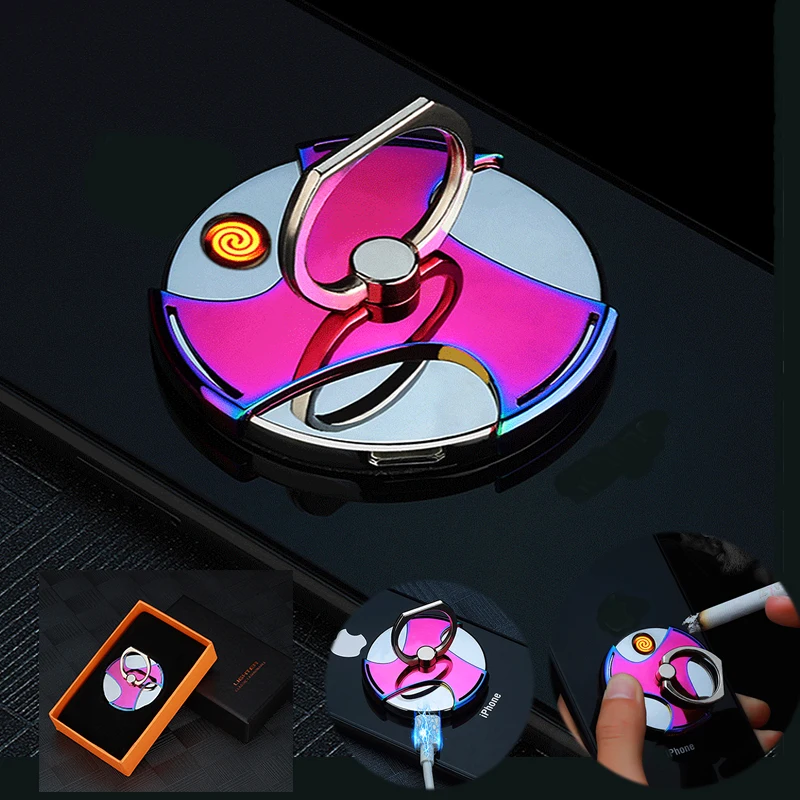 1 шт. USB плазменная Зажигалка креативное кольцо зарядка электрическая импульсная