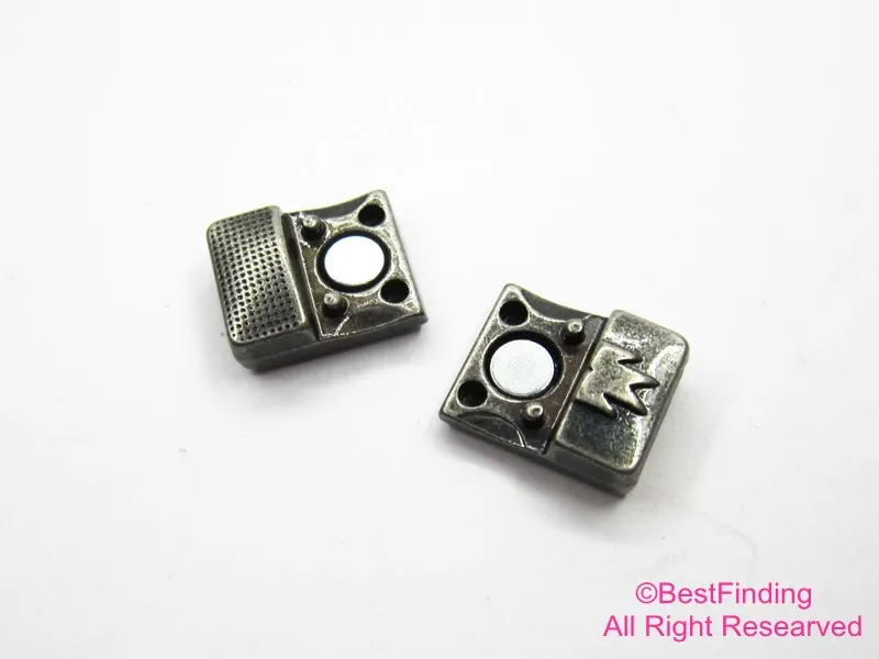 10 мм магнитные застежки античный оловянный 10х2 этнический тисненый кожаный