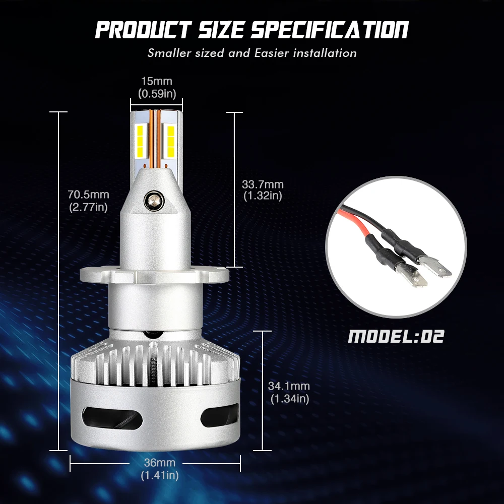 NOVSIGHT автомобиля проектор головной светильник H7 Led H7 H11 9005/9006 9012 D5 D2/D4 D1/D3/D8 90W 12000LM 6500 к авто противотуманных фар с возможностью креативного Светильник лампы
