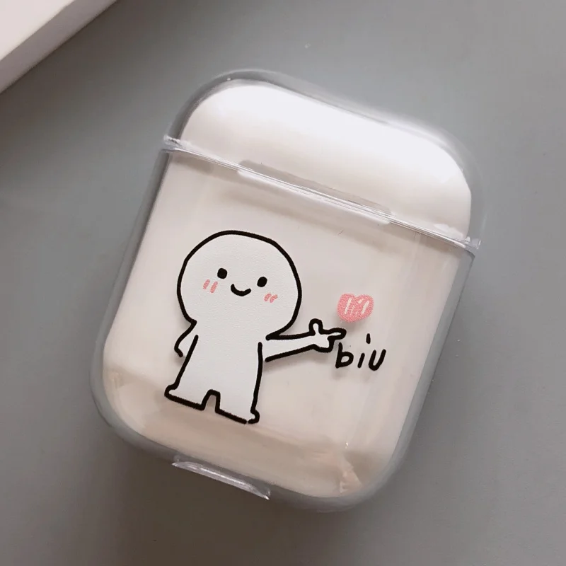 Style 18 Чехол Airpods, милый чехол для airpods, мультяшный защитный жесткий чехол, прозрачный беспроводной чехол для наушников для iphone, чехол для наушников - Цвет: Style 18
