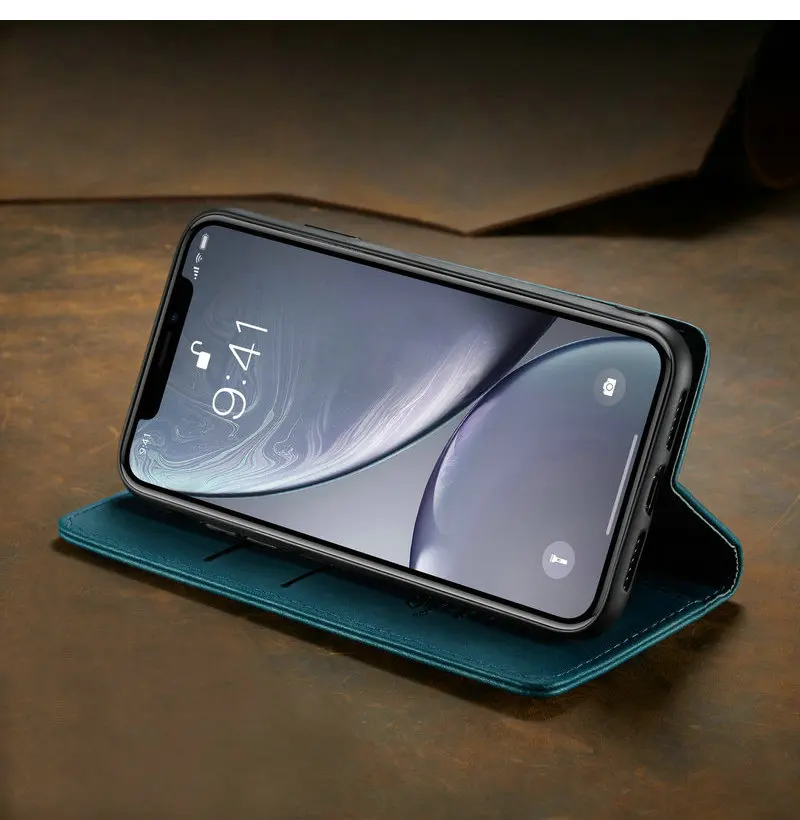 CaseMe ретро кожаный чехол для iPhone XR X Max 360 роскошный держатель карт на магнитах чехол-кошелек для iPhone X XS XR 8 7 6 6s Plus