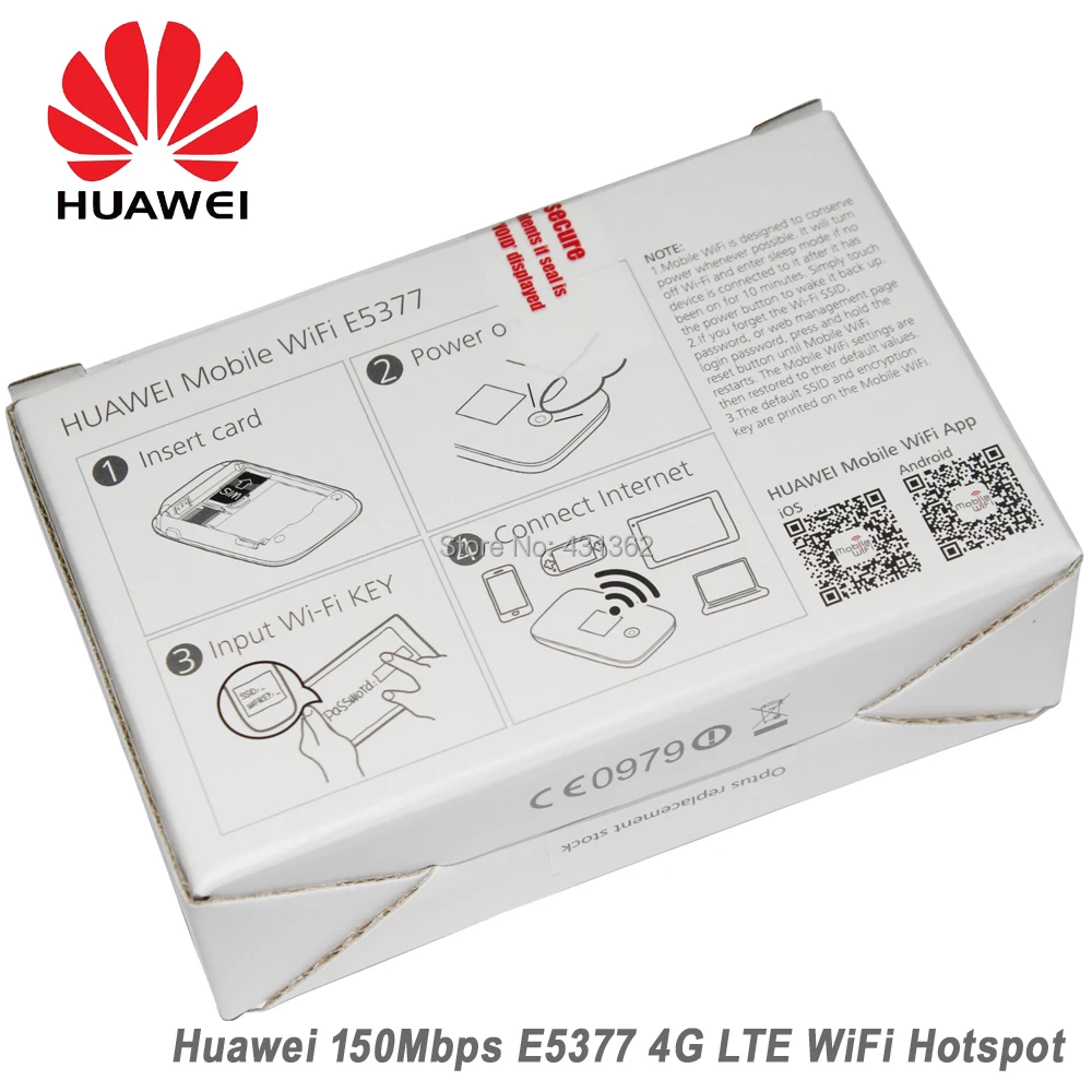 

Huawei E5377Bs-605 Mobile WiFi Router With SIM Card Slot