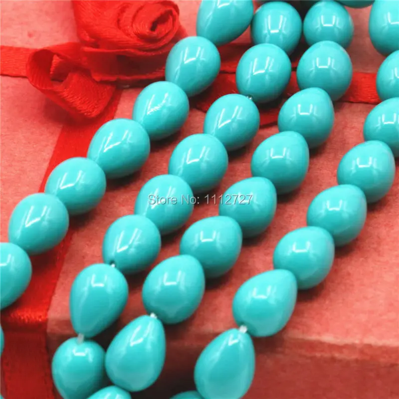 Hot Sale 7x9mm Sky Blue Glass Pearl Beads Ornaments Drops Loose Jewelry Making Design Women Gifts | Украшения и аксессуары