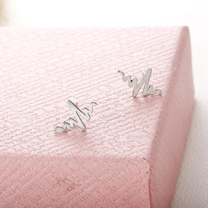 3 цвета корейские нерегулярные полые линии гальванические серьги гвоздики для