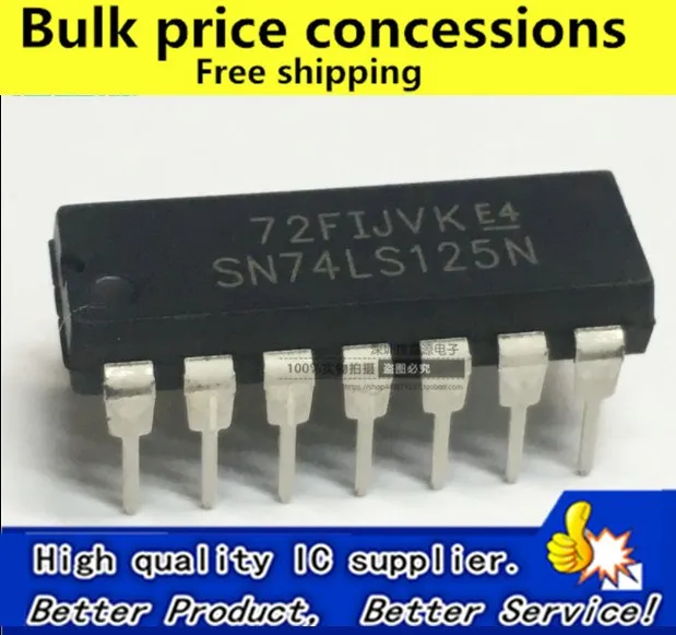 

Free Shipping 10PCS/50PCS/100PCS HD74LS125AP SN74LS125N 74LS125 DIP-14 NEW IC