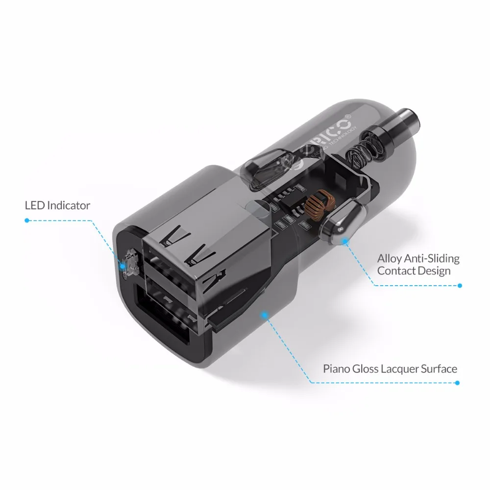 ORICO Car Charger Dual USB output 2.4A Travel Adapter Lighter For Phone | Мобильные телефоны и аксессуары