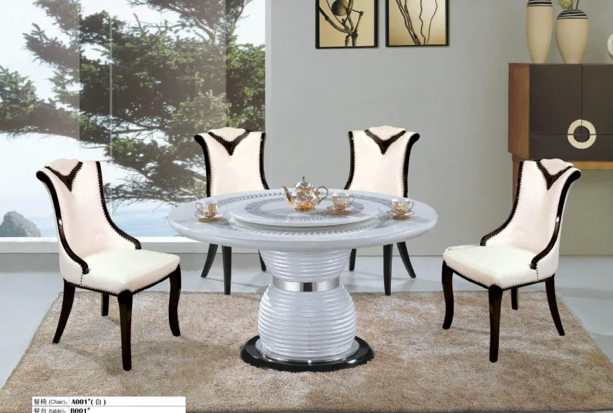 Мраморный обеденный стол и 4 стула 046 a001|marble dining table|dining tablemarble |