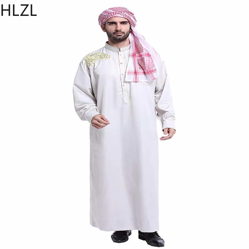 

Malaysian Muslim Clothing Arab Middle Eastern Men's Robes Muslim Dress Islam Kaftan Thobe Abaya Formal Jubba Thobe Long Sleeve