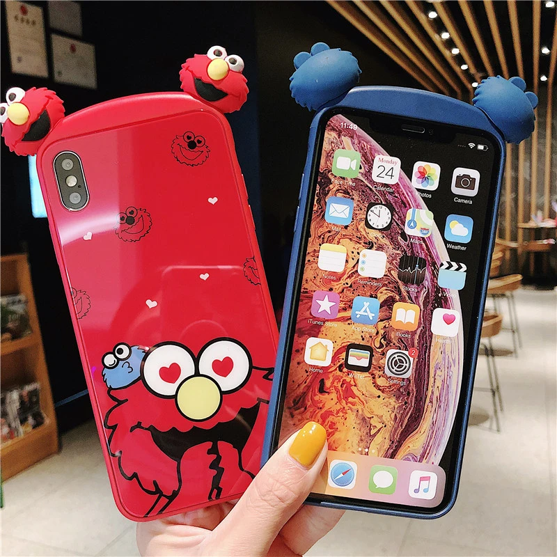 Для iphone XR милый 3D Розовый пантера винни Минни стеклянный чехол для телефона XS max X 7
