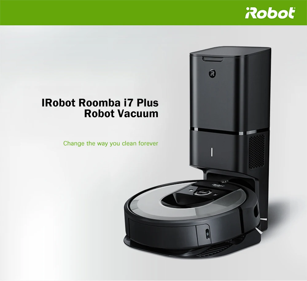 Робот-пылесос IRobot Roomba I7 Plus с автоматическим удалением грязи, отпечаток Smart Mapping, Автоматическая перезарядка, умное управление
