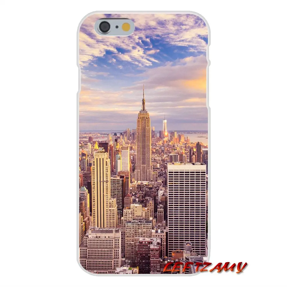 Mobile Phone Case Cover For Samsung Galaxy A5 A6S A7 A8 A9S Star J4 J6 J7 J8 Prime Plus 2018 New York City building Colored | Мобильные