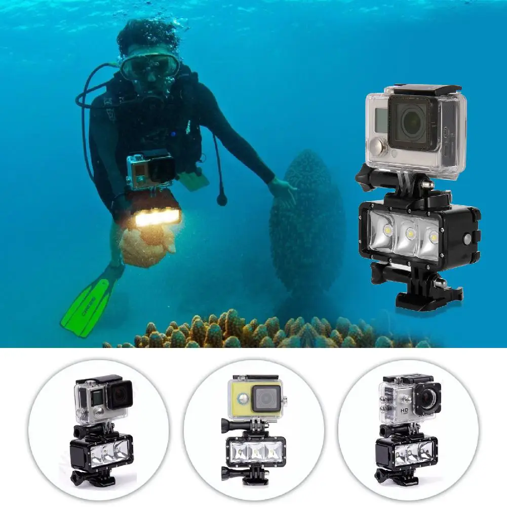 BEESCLOVER 30 М Подводная Светодиодная лампа для дайвинга освещение заполняющая GoPro Hero