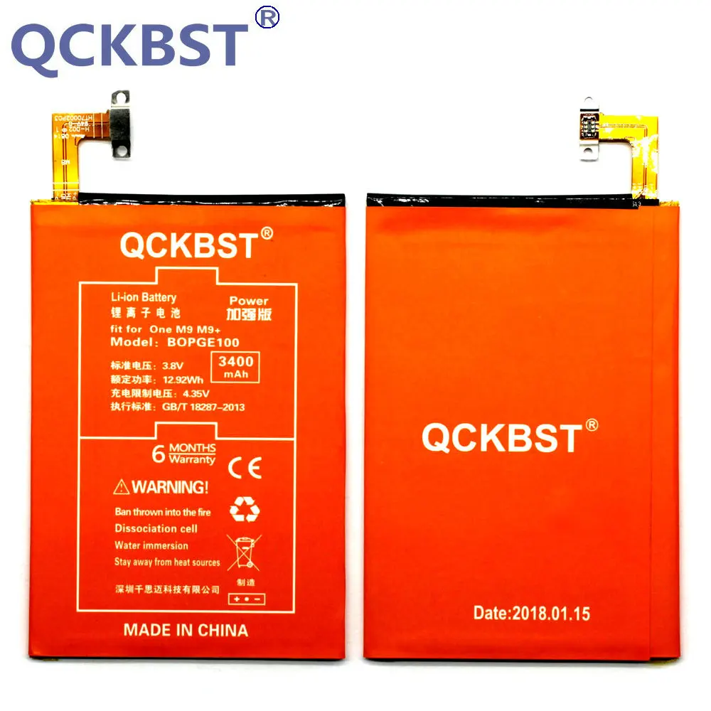 QCKBST BOPGE100 3400mAh аккумулятор для HTC ONE M9 + M9W One Plus M9pt Hima Ultra 0PJA10 0PJA13 телефон Литий-ионные
