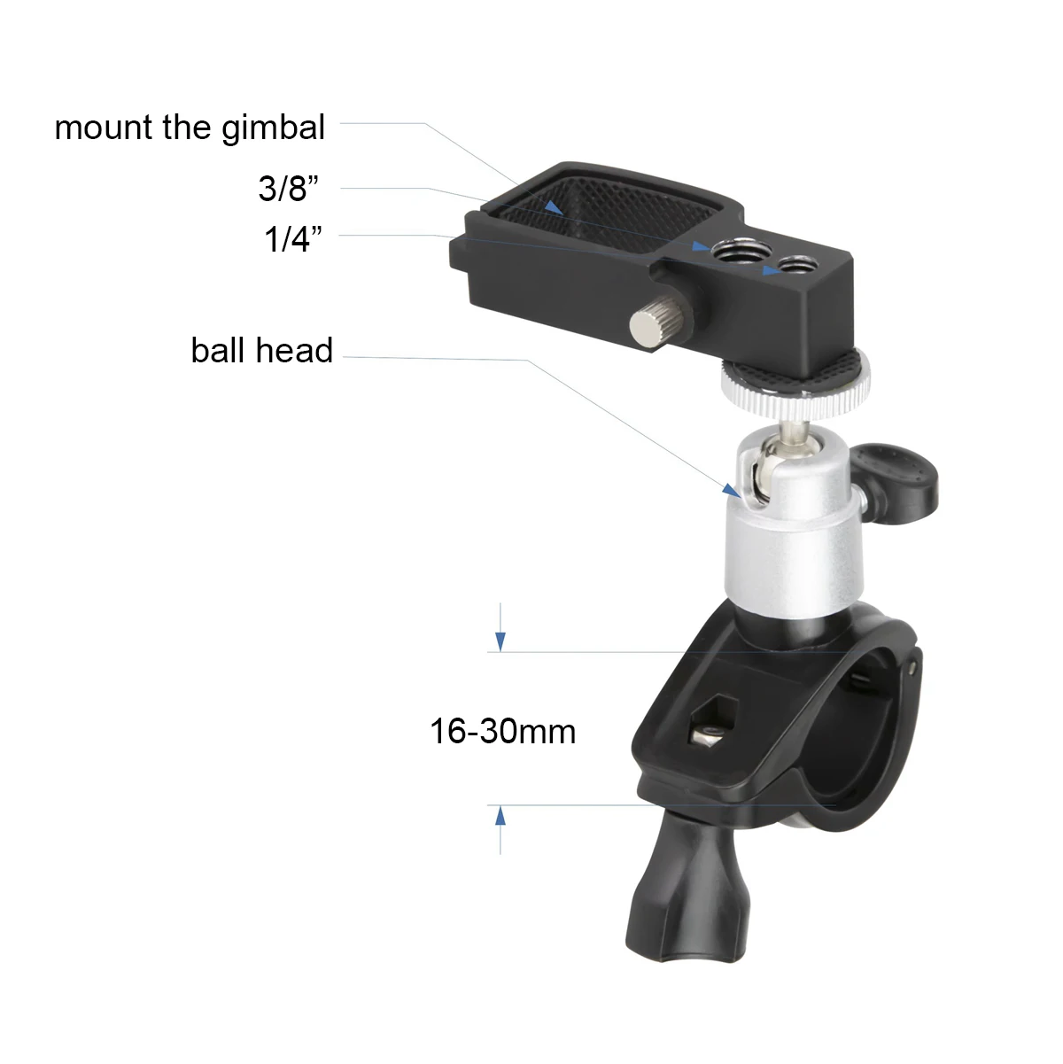 Держатель для крепления на велосипед для DJI OSMO Карманный ручной карданный Стабилизатор камеры спортивный монтажный зажим для скобы кронштейна запчасти