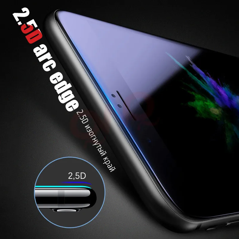 2.5D 9H полное покрытие защитное закаленное стекло для iPhone 7 6s Plus Защитная пленка